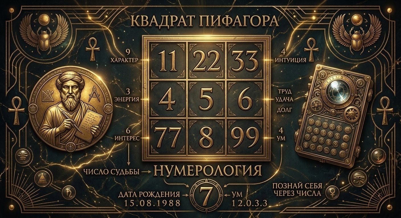 Нумерология — золотые числа и квадрат Пифагора в космосе