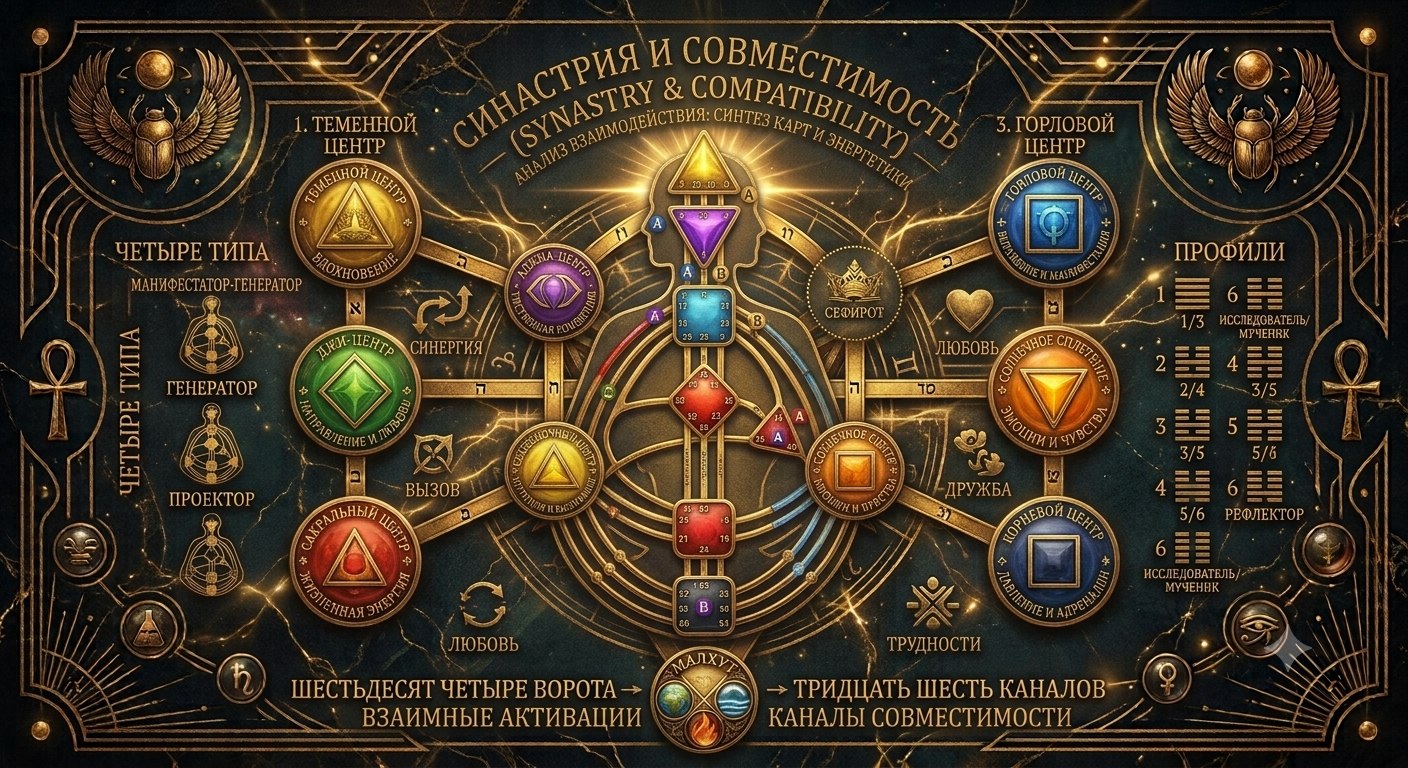 Синастрия — две наложенные астрологические карты совместимости
